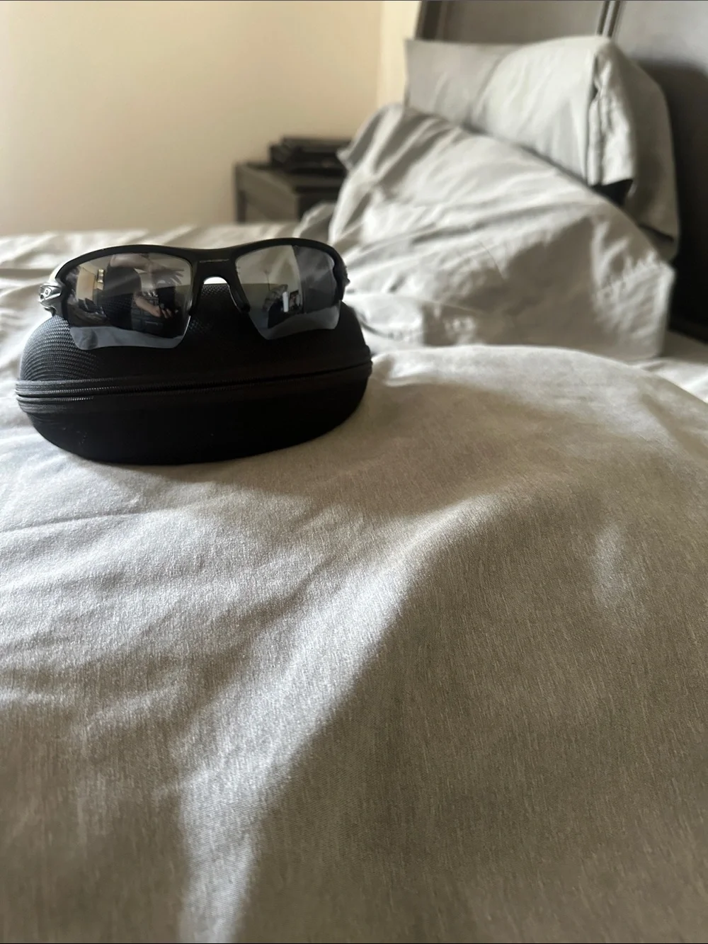 Oakley Black Frame Sunglasses with Gray Smoke Lenses